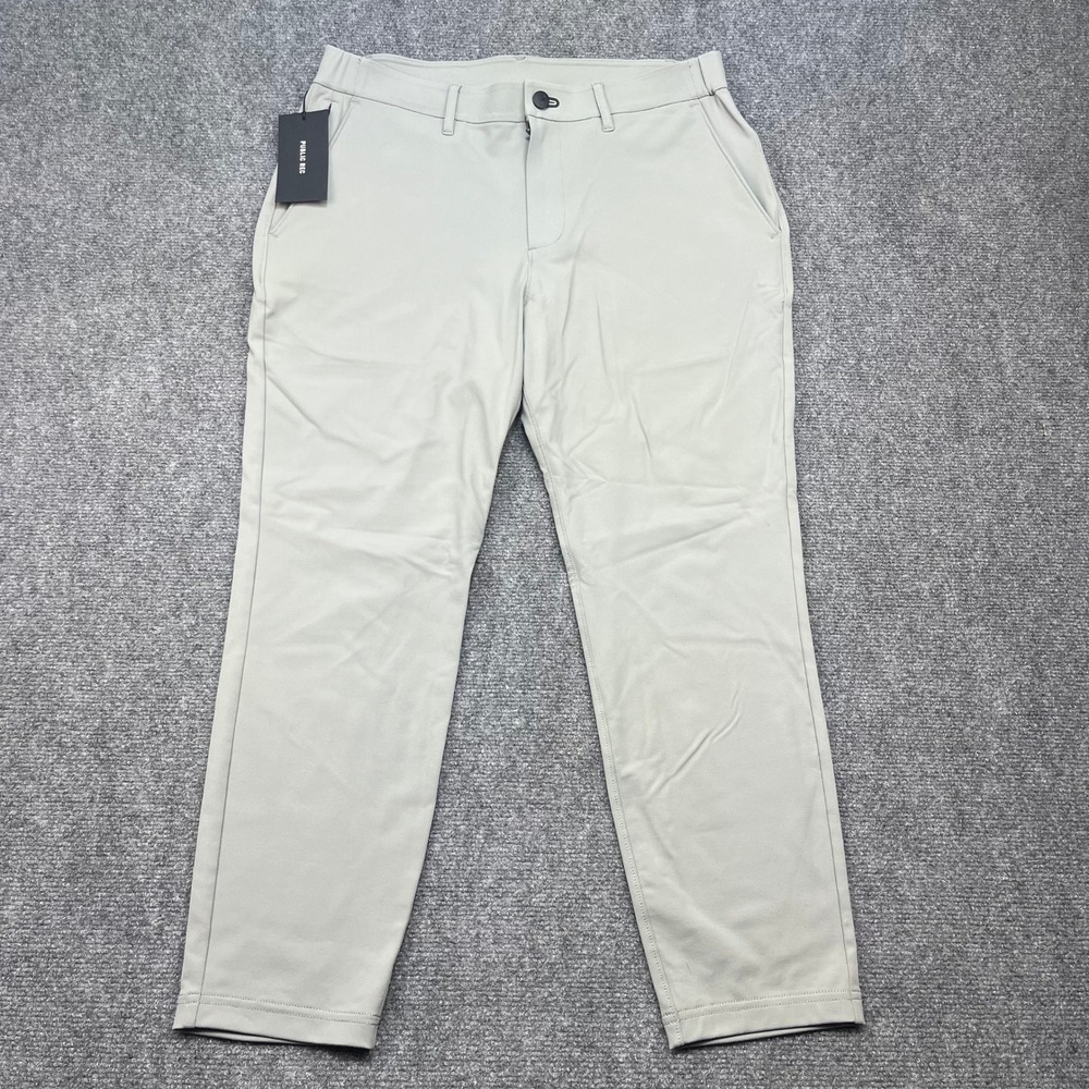 Public Rec Gamechanger Pants Mens 31/28 Fog Grey Chino Trousers NWT